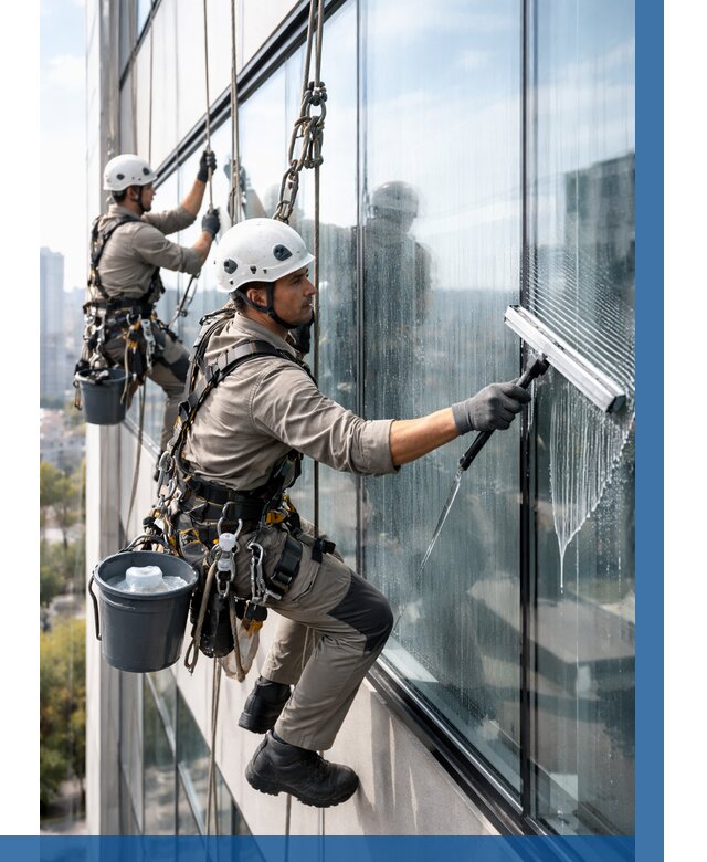 Мойка окон альпинистами в Ростове от 4618 р. | ВЫСОТНИК-Рсв