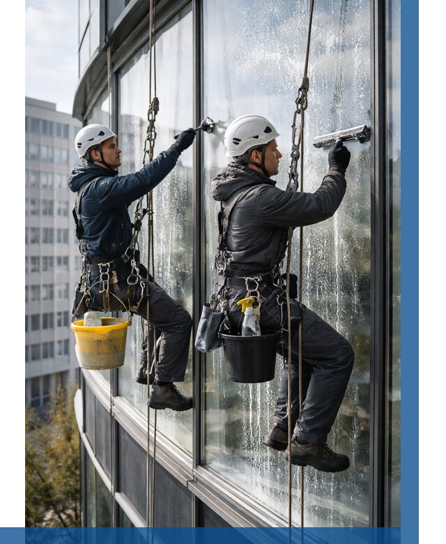 Мойка панорамных окон в Ростове от 359 р. заказать у ВЫСОТНИК-Рсв