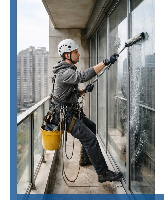 Профессиональная мойка балконного остекления в Ростове