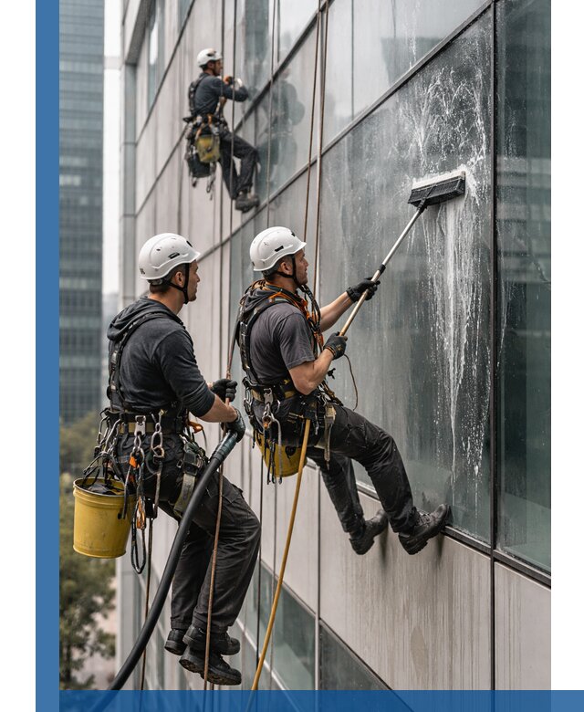 Профессиональная высотная мойка фасадов зданий в Ростове