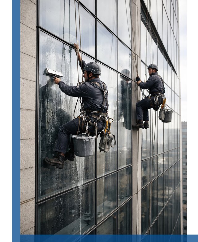 Профессиональная мойка стеклянных фасадов зданий в Ростове