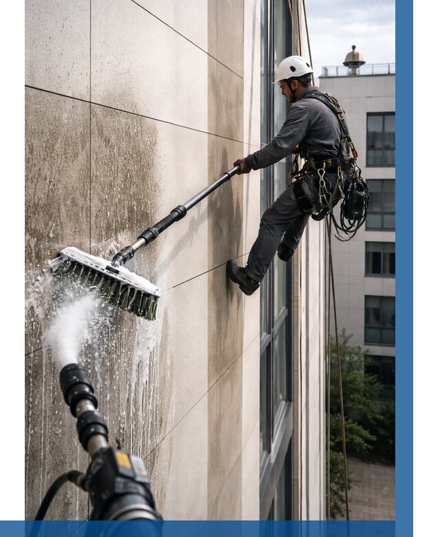 Мойка фасада из керамогранита в Ростове от 308 р. | ВЫСОТНИК-Рсв