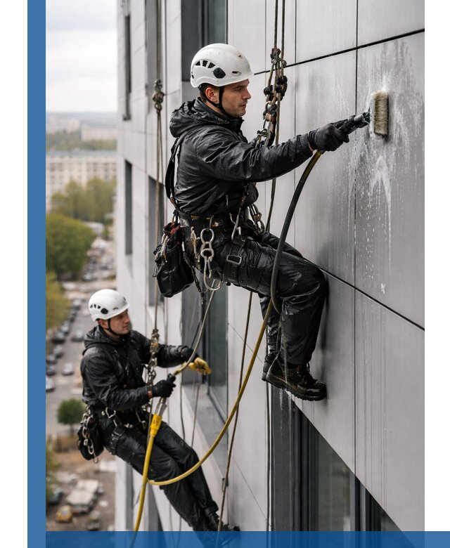 Профессиональная мойка фасада из композита в Ростове