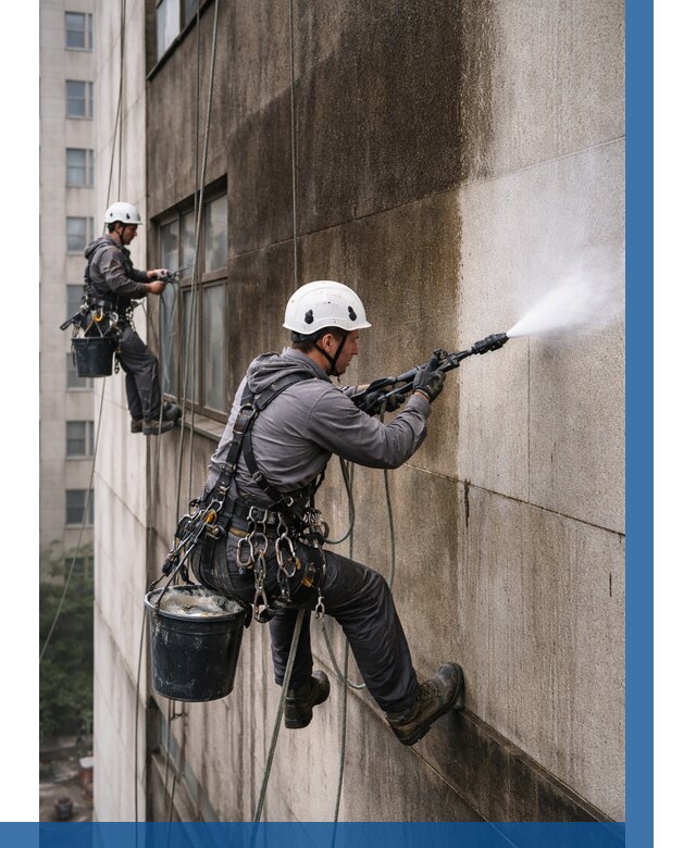 Очистка фасада от копоти в Ростове от 257 р. | ВЫСОТНИК-Рсв