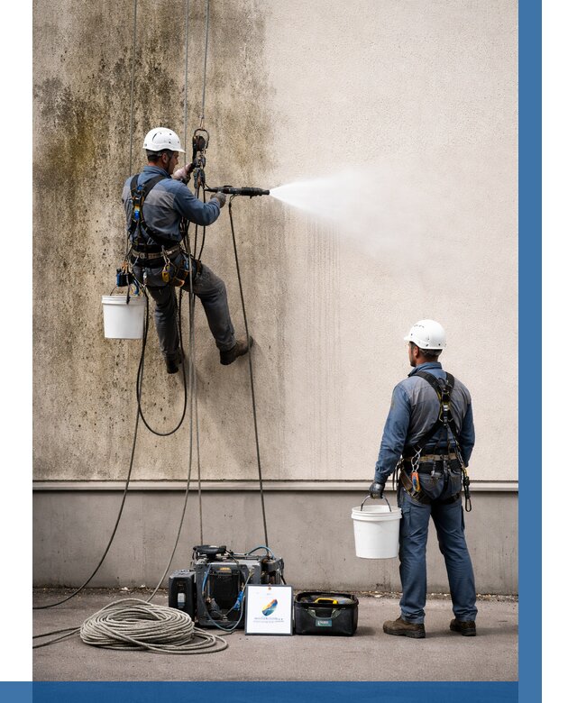 Очистка фасада от плесени в Ростове от 308 р. | ВЫСОТНИК-Рсв