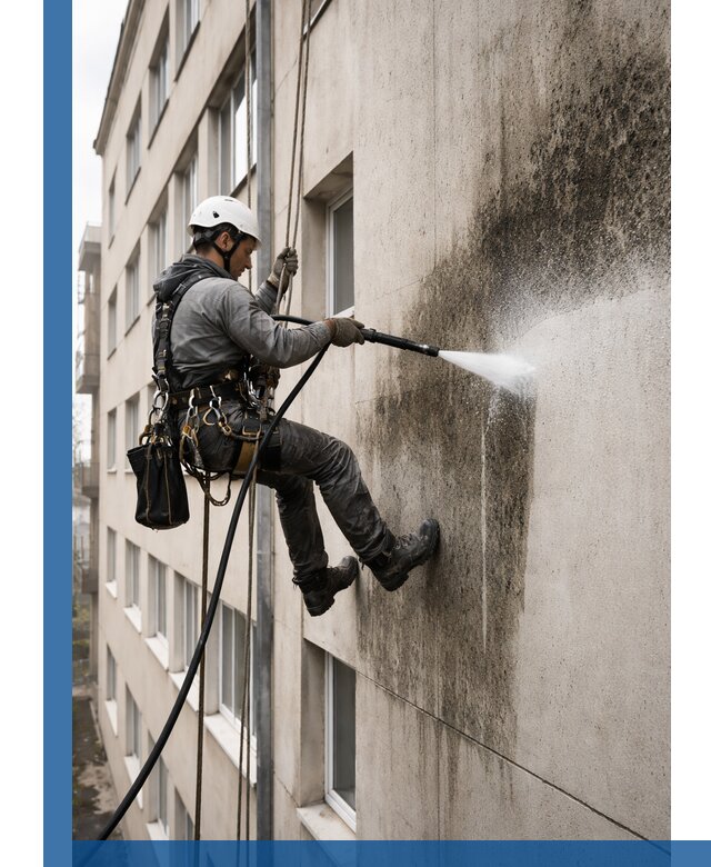 Профессиональная очистка фасадов от плесени в Ростове