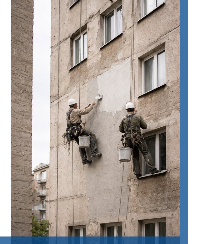 Косметический ремонт фасада в Ростове от 1129 р. | ВЫСОТНИК-Рсв