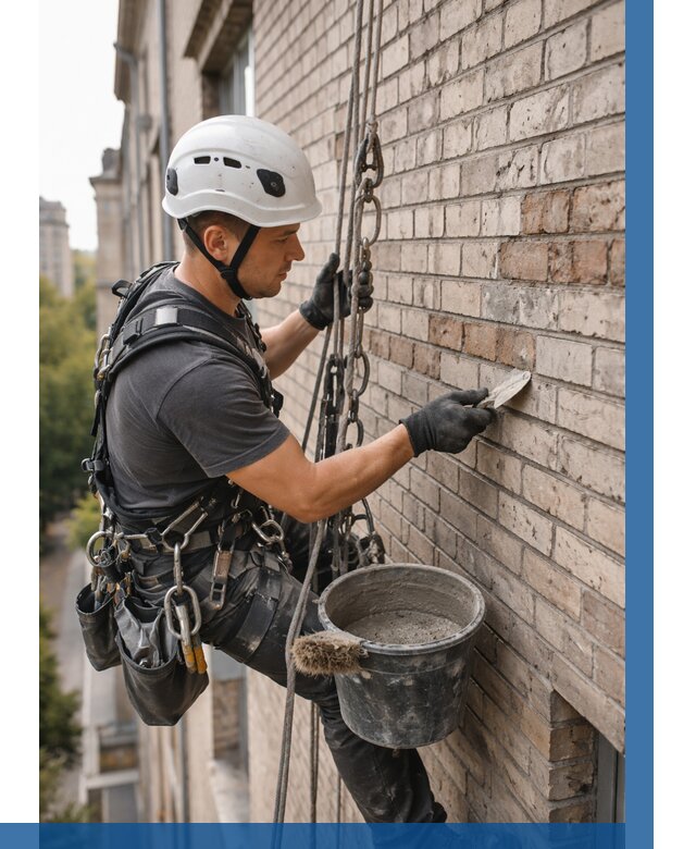 Ремонт кирпичной кладки фасада в Ростове от 1847 р. | ВЫСОТНИК-Рсв