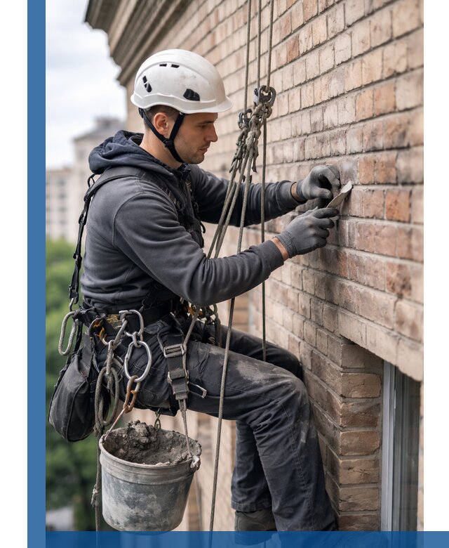 Качественный ремонт кирпичной кладки фасада в Ростове с гарантией