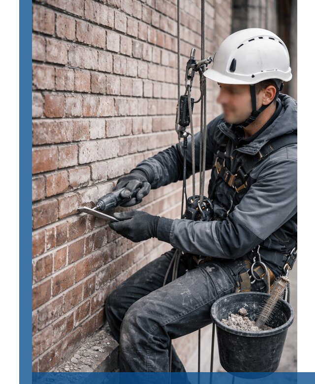 Расшивка кирпичных швов фасадов и стен, ремонт в Ростове