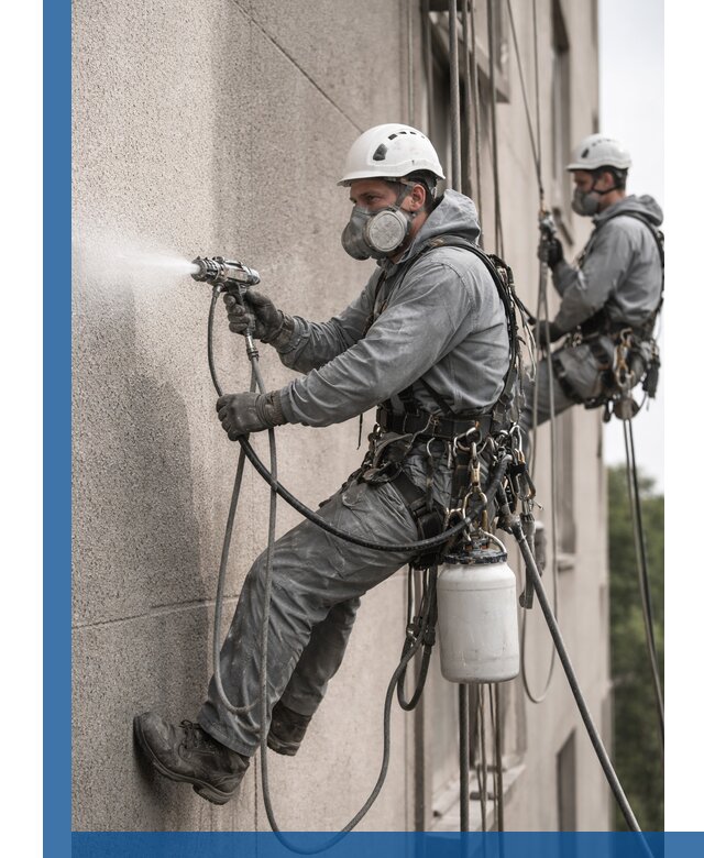 Безвоздушная покраска фасадов зданий в Ростове профессионально