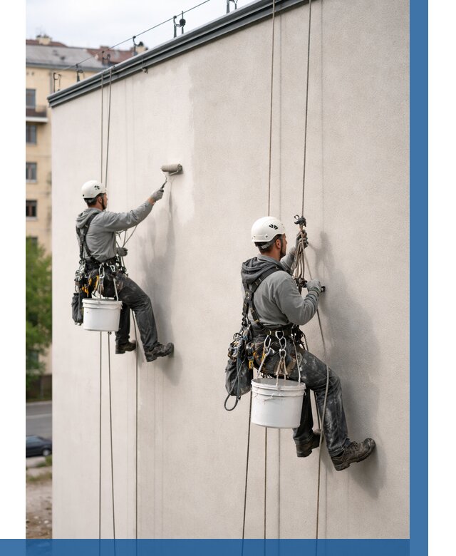 Покраска оштукатуренного фасада в Ростове от 328 р. | ВЫСОТНИК-Рсв