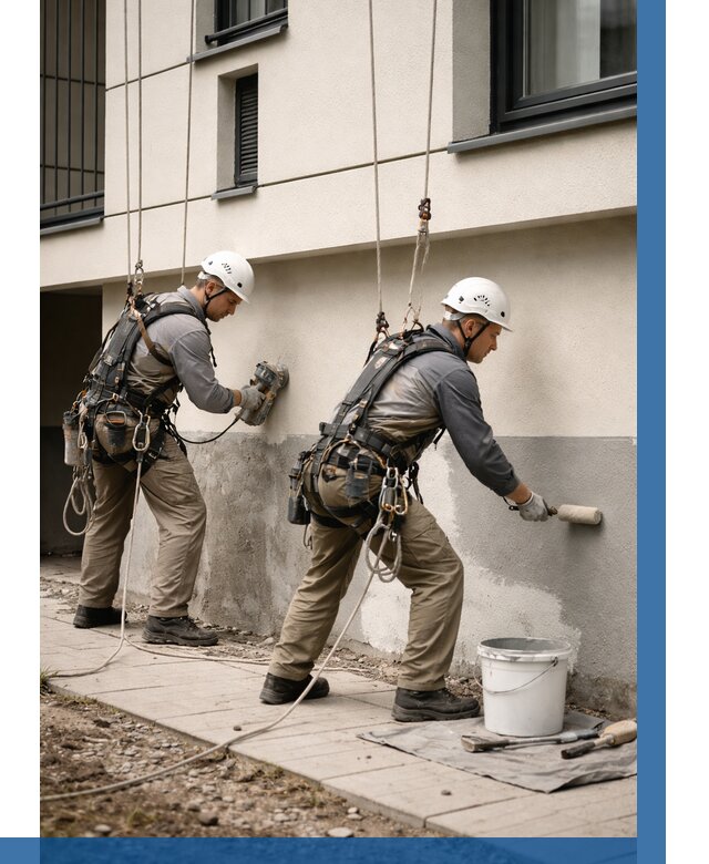 Окраска цоколя здания в Ростове от 462 р. под ключ | ВЫСОТНИК-Рсв