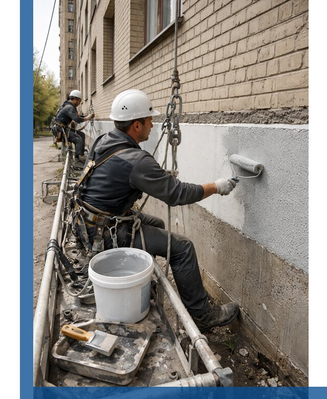 Окраска цоколя здания в Ростове профессионально и надежно