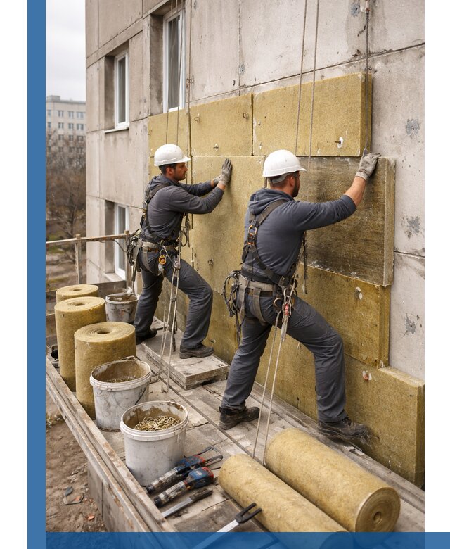 Утепление фасада минватой в Ростове под ключ с гарантией