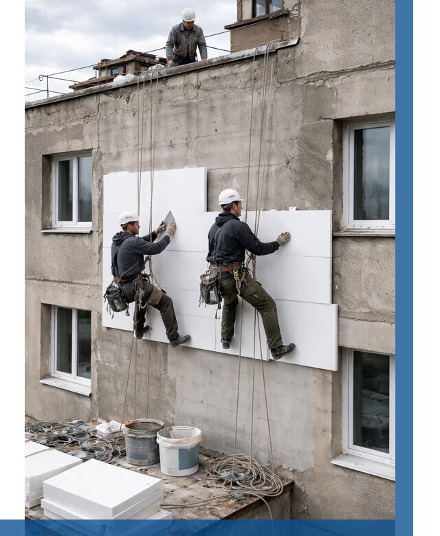 Утепление фасада пенополистиролом в Ростове от 1847 р. | ВЫСОТНИК-Рсв