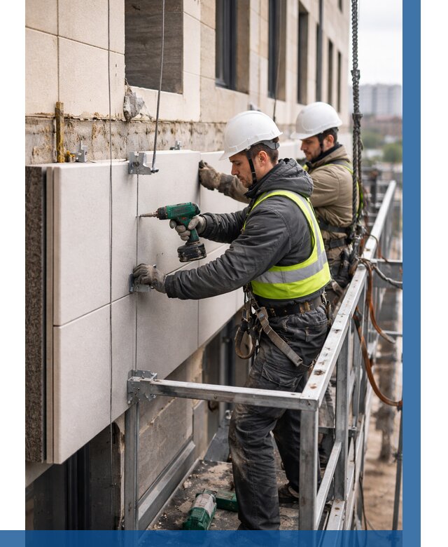 Монтаж фасадных термопанелей в Ростове от 1539 р. | ВЫСОТНИК-Рсв