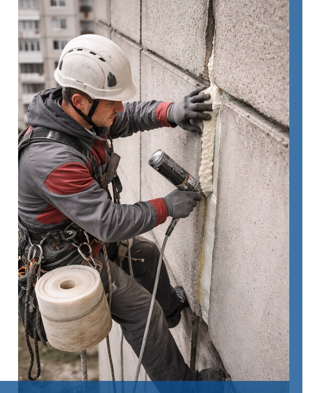 Утепление межпанельных швов в Ростове от 718 р. | ВЫСОТНИК-Рсв