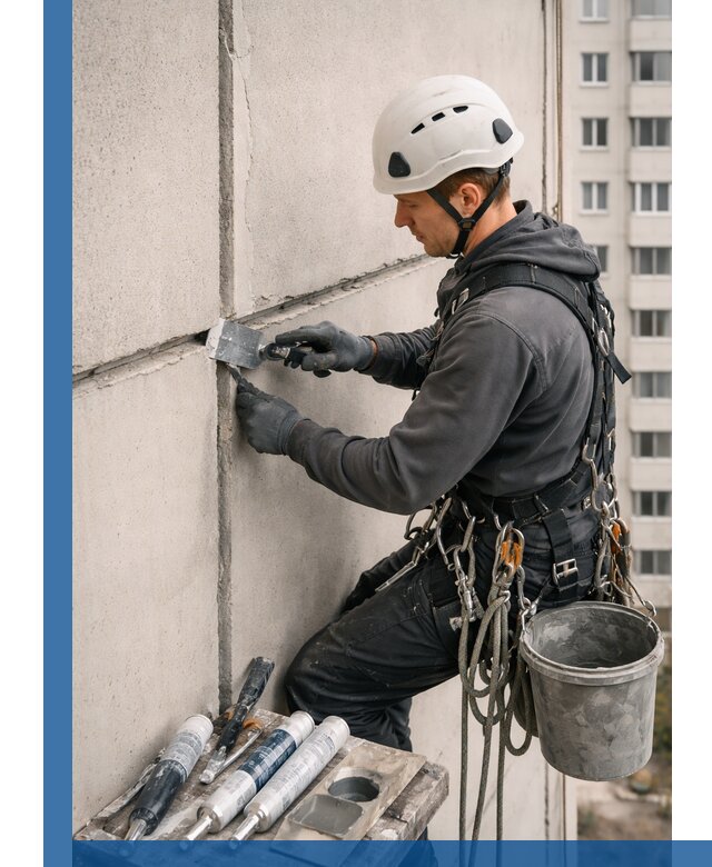 Ремонт межпанельных швов в Ростове герметизация и восстановление