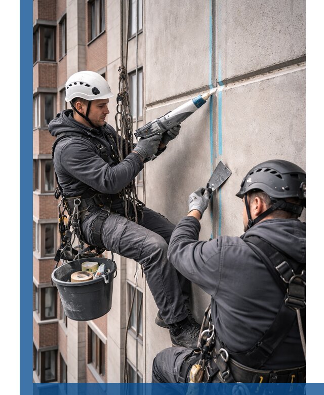 Вторичная герметизация швов фасада и кровли в Ростове