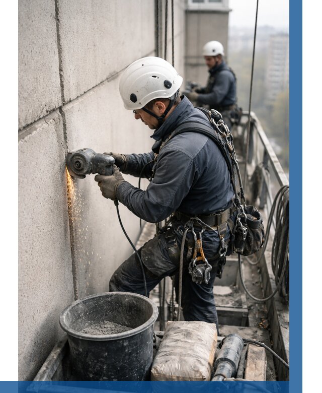 Штробление межпанельных швов в Ростове от 1232 р. | ВЫСОТНИК-Рсв