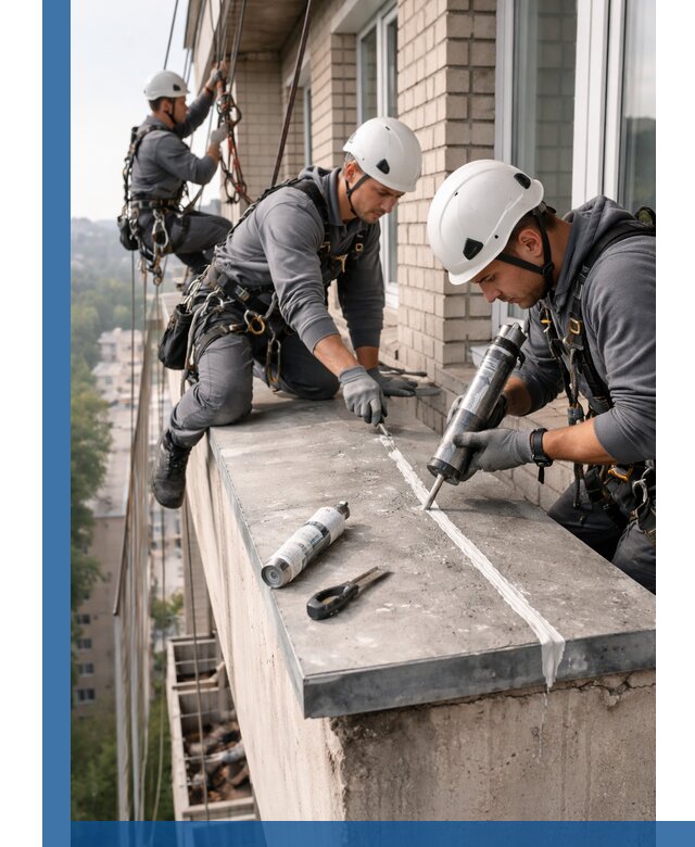 Герметизация балконного козырька в Ростове профессионально