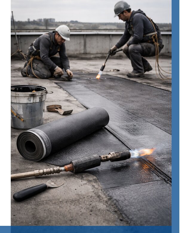 Ремонт рулонной кровли в Ростове от 667 р. | ВЫСОТНИК-Рсв