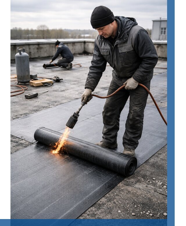 Ремонт наплавляемой кровли в Ростове от 718 р. | ВЫСОТНИК-Рсв