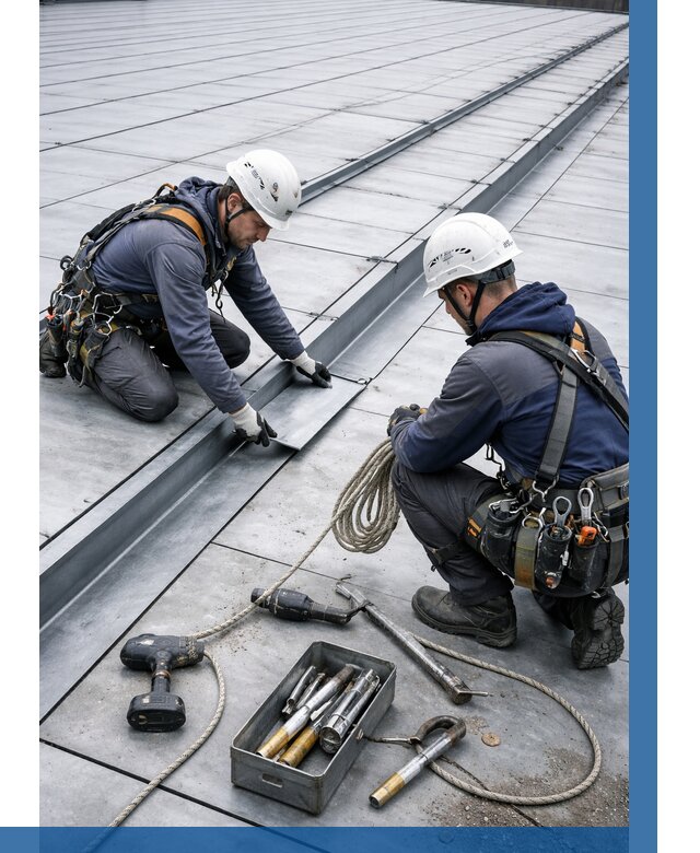 Ремонт фальцевой кровли в Ростове от 718 р. | ВЫСОТНИК-Рсв