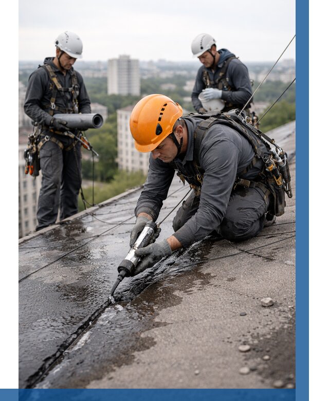 Устранение протечек кровли в Ростове от 12316 р. | ВЫСОТНИК-Рсв