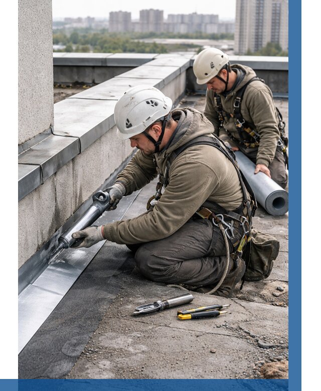 Ремонт кровельных примыканий в Ростове от 1232 р. | ВЫСОТНИК-Рсв