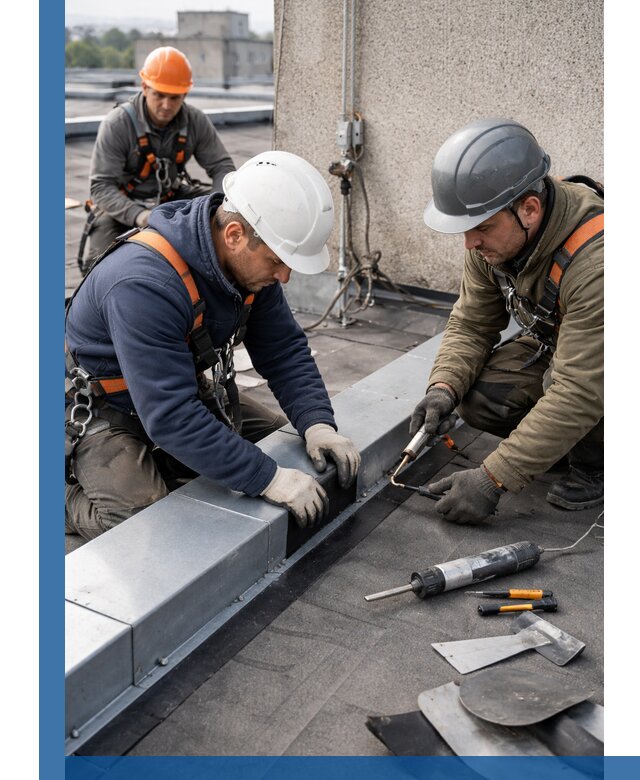 Ремонт кровельных примыканий в Ростове профессионально