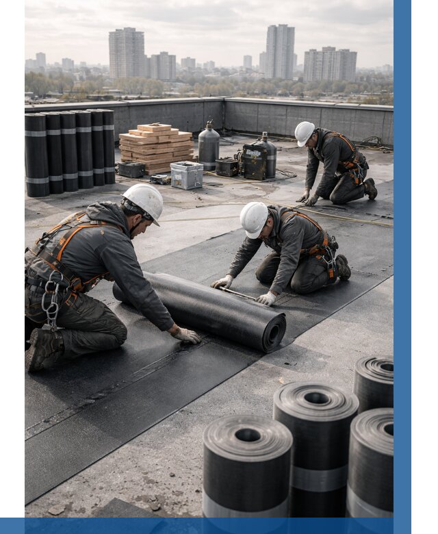 Монтаж мягкой кровли под ключ в Ростове от 462 р. | ВЫСОТНИК-Рсв