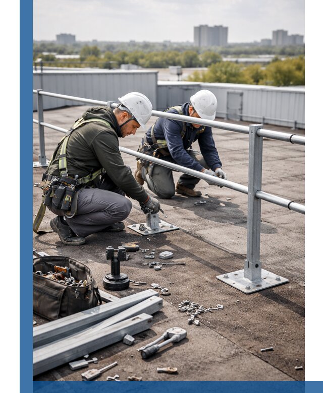 Монтаж кровельного ограждения в Ростове под ключ с гарантией