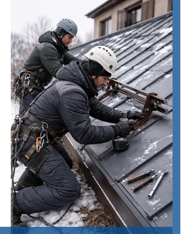 Монтаж снегозадержателей в Ростове от 462 р. | ВЫСОТНИК-Рсв