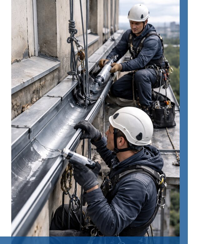 Ремонт водосточных желобов в Ростове от 6671 р. | ВЫСОТНИК-Рсв