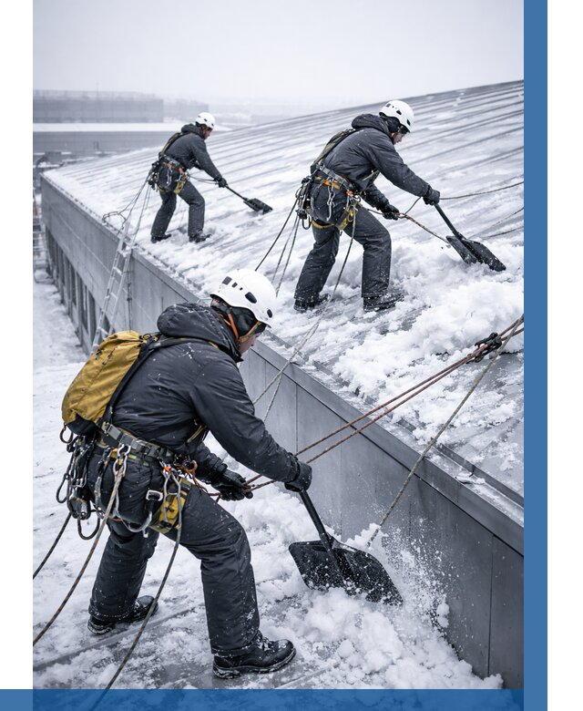 Очистка навесов от снега в Ростове от 4618 р. | ВЫСОТНИК-Рсв