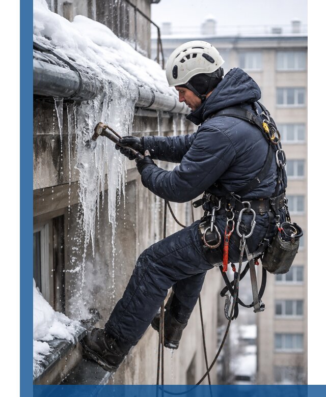 Удаление наледи и чистка водостоков в Ростове оперативно и безопасно