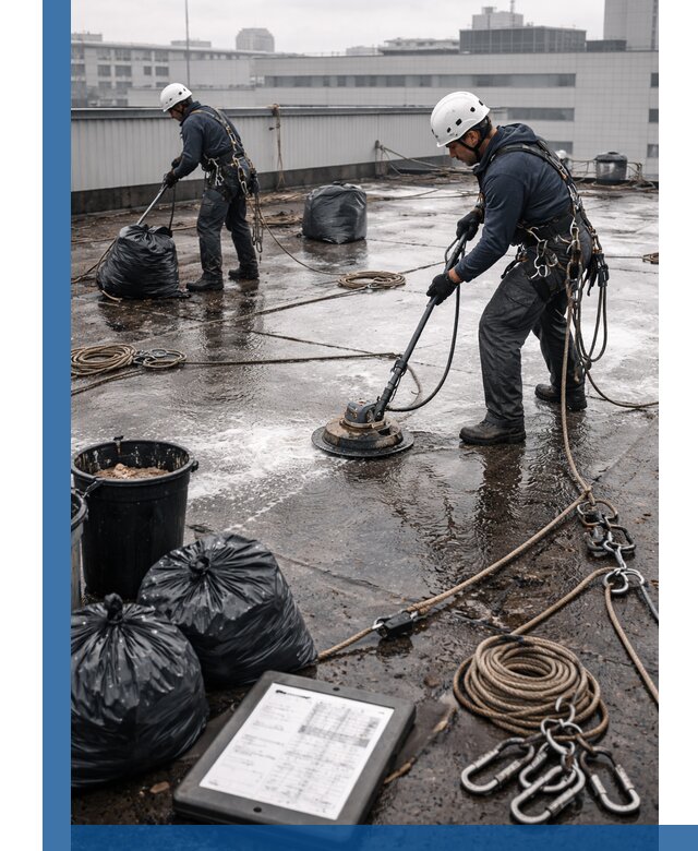 Плановая очистка кровли по графику в Ростове для безопасности