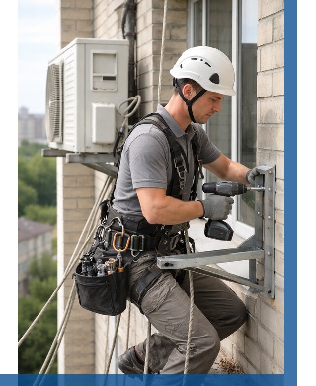 Установка кронштейнов кондиционера в Ростове от 3592 р. | ВЫСОТНИК-Рсв