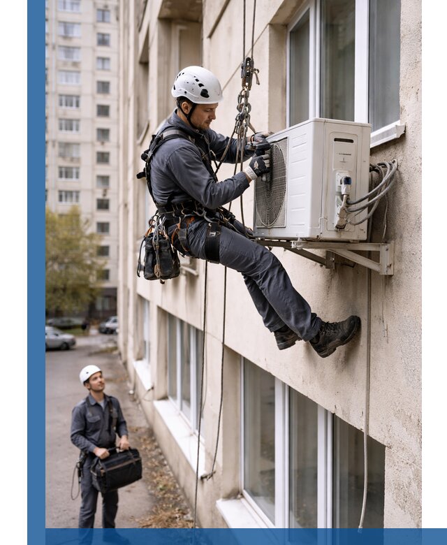 Демонтаж внешнего блока кондиционера в Ростове профессионально