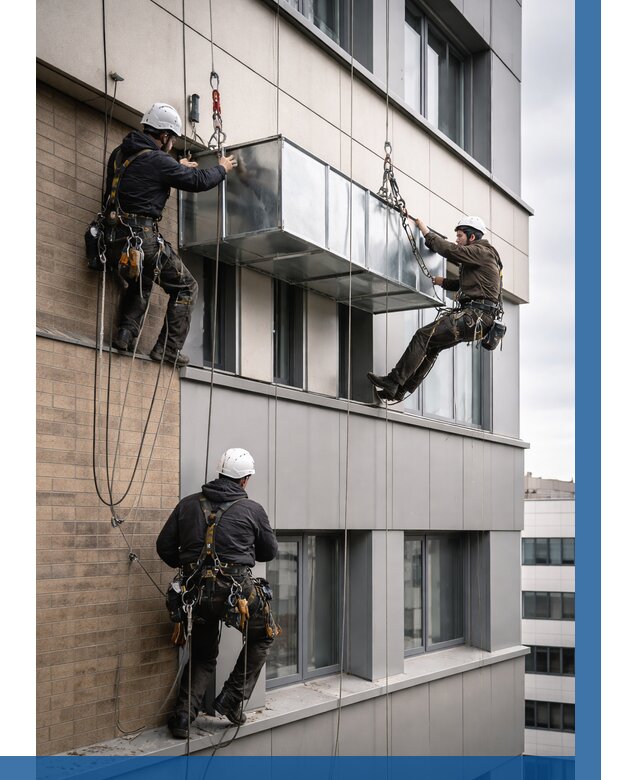 Монтаж воздуховодов на фасаде в Ростове от 1539 р. | ВЫСОТНИК-Рсв