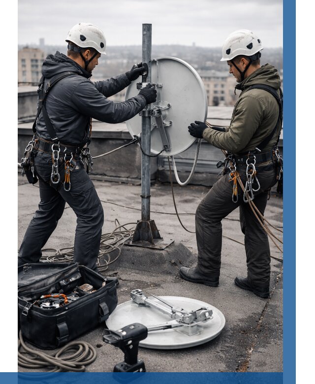 Демонтаж антенн на крыше в Ростове от 4618 р. | ВЫСОТНИК-Рсв