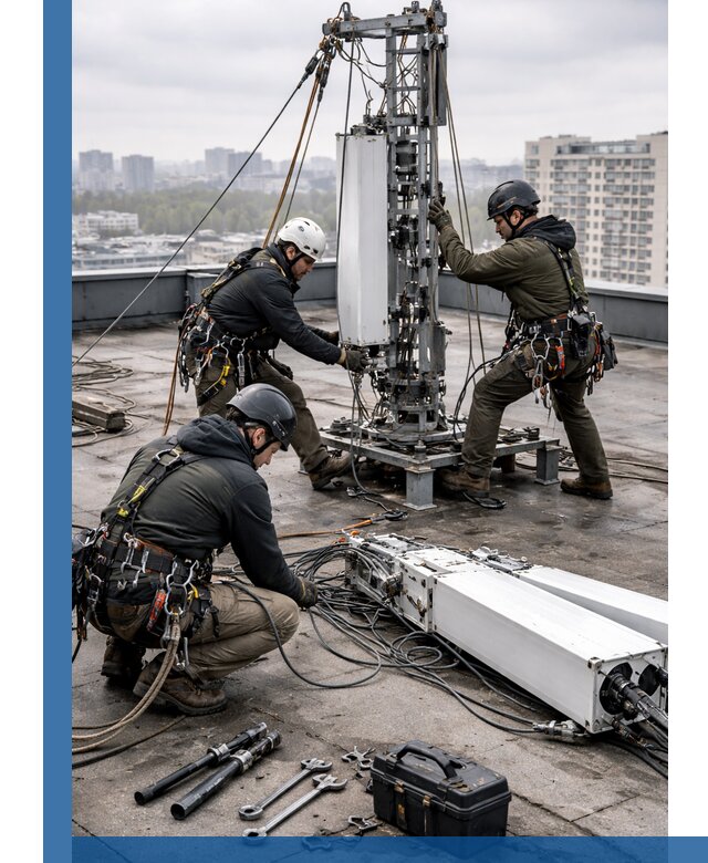 Демонтаж антенн на крыше зданий в Ростове с гарантией