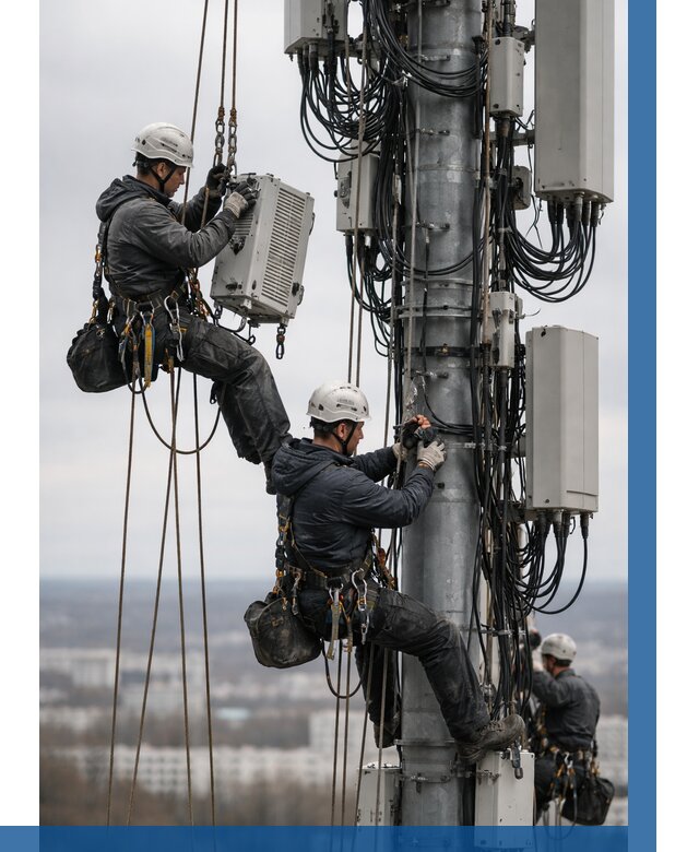 Монтаж оборудования связи на мачте в Ростове от 7697 р. | ВЫСОТНИК-Рсв