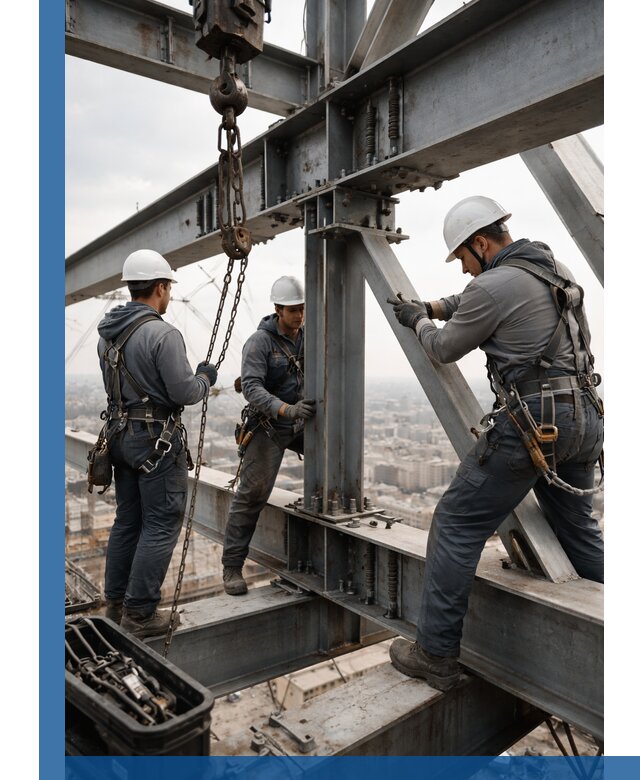 Профессиональный монтаж металлоконструкций на высоте в Ростове