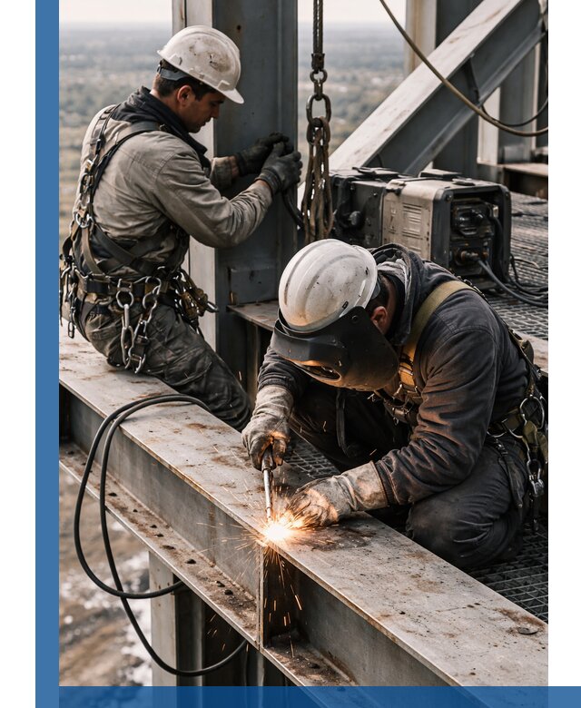 Высотные сварочные работы в Ростове для промышленных объектов