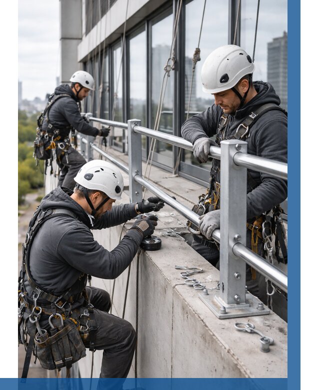 Монтаж ограждений на высоте в Ростове, от 1232 р. | ВЫСОТНИК-Рсв