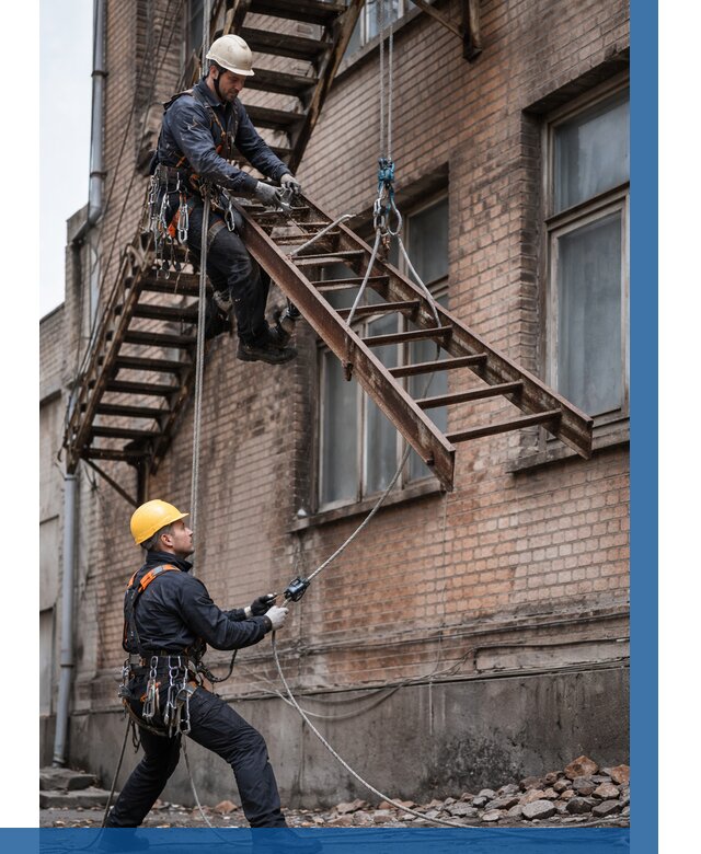 Демонтаж пожарной лестницы в Ростове от 12316 р. | ВЫСОТНИК-Рсв