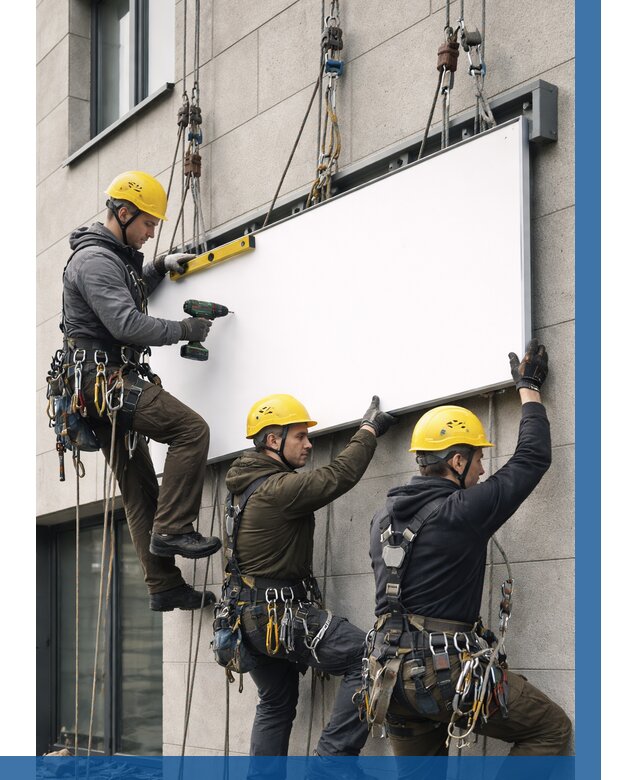 Монтаж рекламной вывески в Ростове от 8210 р. | ВЫСОТНИК-Рсв